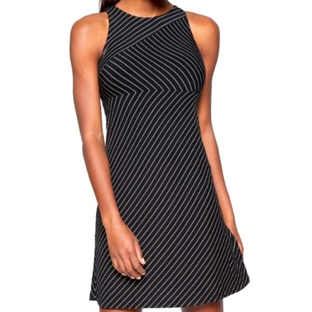 Athleta Santorini Black White Pullover Sleeveless Athletic Dress Sz S
